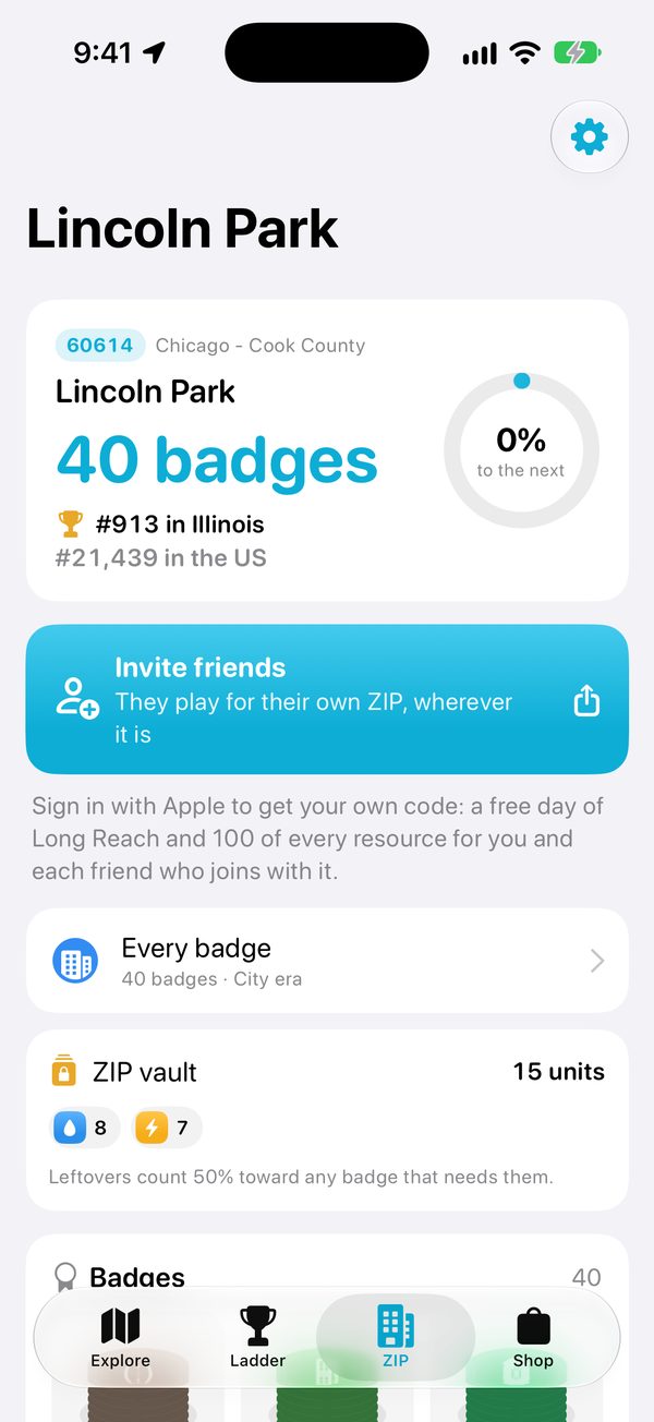 Your ZIP's badges